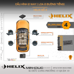 cấu hình 2 way helix loa 2 đường tiếng số 4